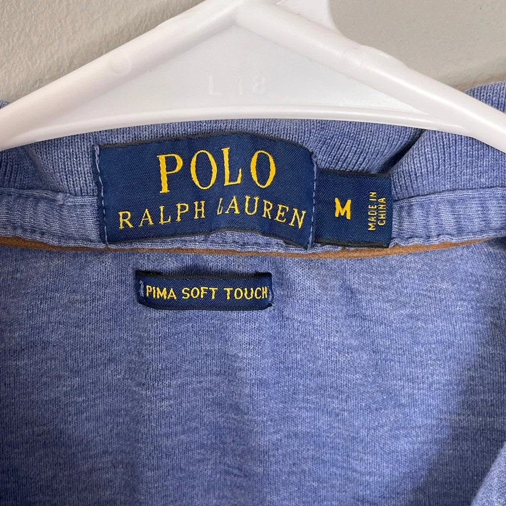 Polo Ralph Lauren Polo Shirt Pima Soft Touch Men M Long Sleeve Flesh Pony Preppy